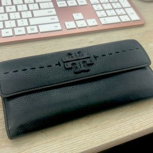 Tory Burch black leather wallet